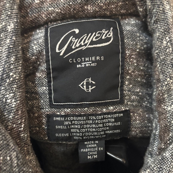 Grayers Charcoal and Taupe Striped Jacket - Picture 2 of 4